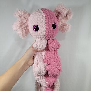 Axolotl Plushie | Large Crochet Stuffed Animal | Handmade Gifts